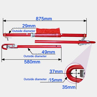 Barre de traction anti-collision arrière 30T pour remorque de sauvetage de véhicule Outils de remorquage de voiture en acier Barre lumineuse