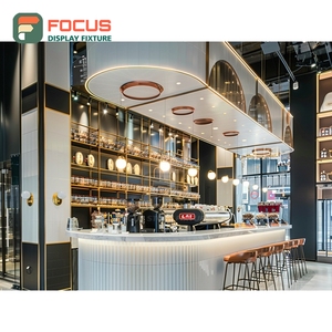 Vitrina de Lujo para Café, Alta, con Puerta de Vidrio, Acabado en Madera de Nogal, para Exhibición de Productos en Cafeterías - Product Image 5