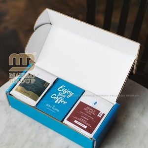 Vente en gros de boîtes d'emballage d'échantillon de grains de café biodégradables écologiques boîte postale en papier pour boîte postale d'expédition personnalisée - Product Image 1