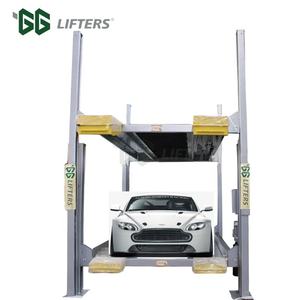Triple Stack empat tiang baja & plastik pengangkat parkir mobil 3 tingkat Mode penggerak Motor peralatan garasi untuk tempat parkir mobil - Product Image 3