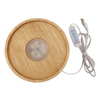 Diffuseur d'arômes en bois de hêtre et caoutchouc encastré avec verres à vin à LED, éclairage d'ambiance USB 5V pour chevet