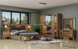 Diseño moderno precio barato vidrio espejo uso en el hogar elegante <span class=keywords><strong>Jordans</strong></span> muebles de dormitorio conjuntos - Product Image 6