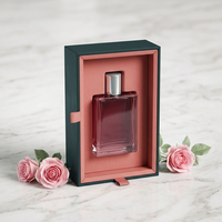 Boîte à tiroir personnalisée avec logo, papier artistique, emballage de luxe pour cosmétiques et parfums, avec revêtement UV et doublure en éponge