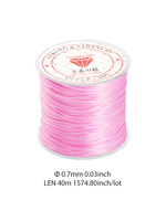 Fil de perlage en plastique transparent cristal clair de 0,7 mm, cordon élastique résistant pour la fabrication de bracelets et de sacs