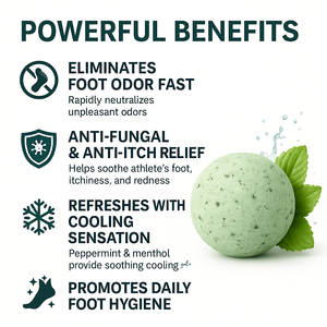 Bombes de bain de pieds antifongiques en gros avec charbon actif, arbre à thé et menthol, comprimés effervescents pour <span class=keywords><strong>spa</strong></span> des pieds éliminant les odeurs - Product Image 6