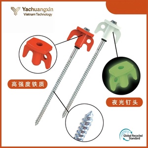 Yachuangxin <b>Tent</b> Peg 10.6inch Stainless Steel Threaded J-Nail for Outdoor Camping All Seasons Use - Product Image 3