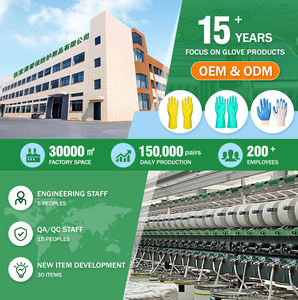 Nettoyage ménager sans doublure Protection des mains Premium Réutilisable Étanche Lave-vaisselle Jaune Latex Ménage Gants en caoutchouc - Product Image 4