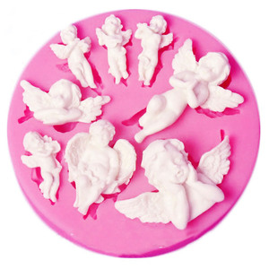 Silicone Angel Boy stampi Dessert fondente stampo di cioccolato torte gommose argilla polimerica Gumpaste pasticceria gelatina biscotti di ghiaccio - Product Image 5