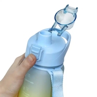 Cadeau Personnalisation NEW Lock 1000ml Grande bouteille de sport sans BPA réutilisable étanche Bouteille d'eau de motivation
