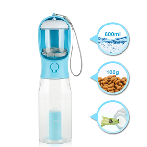 3 in 1 distributore di bottiglie d'acqua per cani da esterno per animali domestici mangiatoia da viaggio per uso alimentare senza perdite per BPA resistente alle alte Temperature - Product Image 1