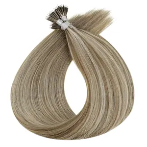 Factory wholesale good quality nano ring hair extensions pre bonded brazilian human hair extension