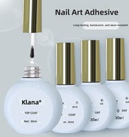 Kit de Vernis à Ongles Gel Base et Top Coat 30ml, Grande Capacité, UV LED, Sans Résidu, Haute Brillance, Longue Durée, pour Salon de Manucure