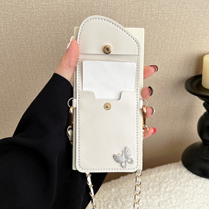 Funda de Teléfono de Cuero con Diseño de Mariposa, Estilo Cartera Multifuncional para la Serie <span class=keywords><strong>S</strong></span>, Protección Antigolpes - Product Image 2