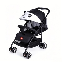 Poussette bébé légère et compacte en plastique, pliable en fer, grandes roues, système de voyage portable, capacité de charge 20 kg, 0-3 ans