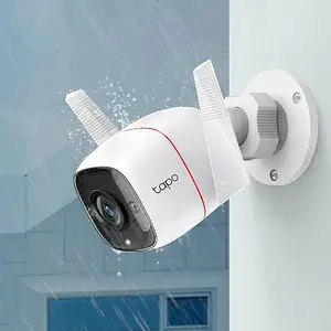 Tp-Link Tapo C310 nuova telecamera wi-fi sicurezza esterna 3MP ad alta definizione, sirena integrata con visione notturna, Audio a 2 vie,