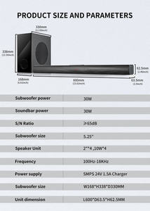 Sistema de Altavoces Bluetooth 2.1 Dinámico para TV con Subwoofer, Perfecto para Cine en Casa y Juegos, Calidad de Sonido Superior - Product Image 6