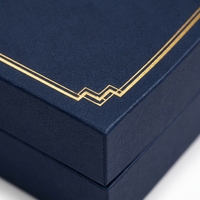 Boîte cadeau de luxe rigide avec couvercle et base en papier d'art pour bijoux, montres, bracelets, colliers, présentation en magasin