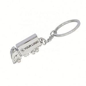 Custom Logo Metal Big Rig Keyring Mini Semi Truck Shaped Keychain <b>for</b> Logistics Promotional <b>Gift</b> - Product Image 1