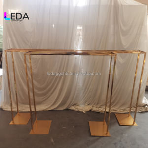 ฉากหลังตกแต่งงานอีเว้นท์ LEDA พร้อมอุปกรณ์ตกแต่ง โครงเหล็กสีทอง ฉากหลังดอกไม้ ขาตั้งฉากหลัง ซุ้มแต่งงาน สำหรับงานแต่งงาน งานอีเว้นท์ และงานตกแต่ง - Product Image 1