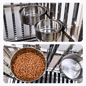 Comedero colgante de acero inoxidable para perros, estilo simple y redondeado, para perros, gatos, mascotas grandes y pequeñas - Product Image 1