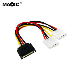 Bộ Chuyển Đổi Nguồn 20Cm <span class=keywords><strong>SATA</strong></span> 15Pin Dòng <span class=keywords><strong>SATA</strong></span> 15 Pin Nam Sang <span class=keywords><strong>Dual</strong></span> Molex 4 Chân <span class=keywords><strong>IDE</strong></span> HDD Bộ Chuyển Đổi Nguồn Nữ Cáp <span class=keywords><strong>IDE</strong></span> Sang Đầu Nối <span class=keywords><strong>SATA</strong></span> - Product Image 1