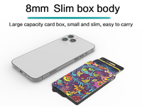 Porte-cartes en aluminium Kaisca personnalisé, antivol, blocage RFID, portefeuille tendance, fonctionnalités de carte de crédit automatiques, 6 pouces, sans fermeture