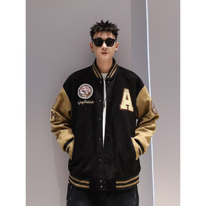 Giacca da Baseball in Pelle Impermeabile con Cappuccio per Uomo - Abbigliamento Invernale di Alta Qualità con Cerniera e Ricami - Product Image 3