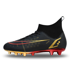 <span class=keywords><strong>Botas</strong></span> de fútbol de alta calidad para niños y niñas, con fondo dorado, competición de uñas, entrenamiento deportivo para estudiantes al aire libre - Product Image 3