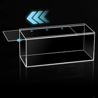 Boîte de présentation en acrylique transparente avec couvercle, en promotion