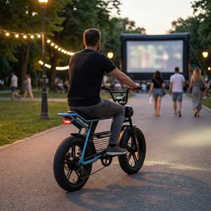 Vélo électrique rétro silencieux et confortable pour adultes, facile à monter, avec longue banquette, idéal pour les soirées cinéma en plein air - Product Image 6