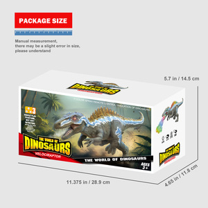 Dinosaure télécommandé réaliste avec effets sonores, lumière LED, pulvérisation de fumée et 7 couleurs, modèle animal marchant - Product Image 4