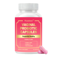 Capsule Probiotique Végane OEM Marque Blanche 5 Milliards de CFU 4 Souches pour la Santé Vaginale, Complément Équilibre pH & Flore Intime Féminine