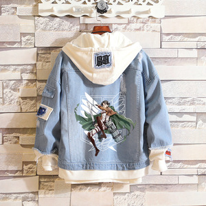 Chaqueta <span class=keywords><strong>de</strong></span> Mezclilla Unisex <span class=keywords><strong>de</strong></span> Poliéster <span class=keywords><strong>de</strong></span> Demon Slayer, Chaqueta <span class=keywords><strong>de</strong></span> Cosplay del Regimiento Scout, Sudadera con Capucha <span class=keywords><strong>de</strong></span> Eren Jaeger, Chaqueta Trucker para Hombre - Product Image 5