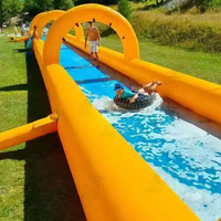 Toboggan gonflable personnalisé de couleur jaune et bleue toboggan gonflable N toboggan pour adultes et enfants jeu aquatique amusant en ville