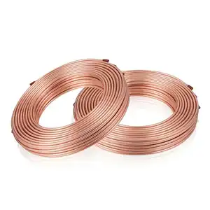 polished copper tube AC Red Copper Pipe Coil Capillary Tube for Air Conditioners