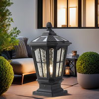 Lampe solaire à colonne télécommandée, 3 couleurs changeantes, LED, lampe de poteau, étanche, éclairage extérieur pour allée, patio