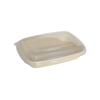 Conteneur alimentaire rectangulaire biodégradable de 750 ml, boîte à lunch jetable écologique en bagasse pour la restauration