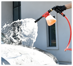 Pistolet <span class=keywords><strong>à</strong></span> mousse basse pression pour le nettoyage automobile, se connecte <span class=keywords><strong>à</strong></span> un tuyau d'arrosage, concentration de mousse réglable pour voitures, vélos, bateaux, camping-cars - Product Image 1