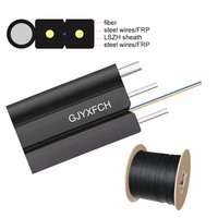 Cable de Fibra Óptica FTTH GJYXFCH de 1/2 Núcleo G652D |   Cable de Fibra Óptica LSZH Ignífugo para Interiores y Exteriores