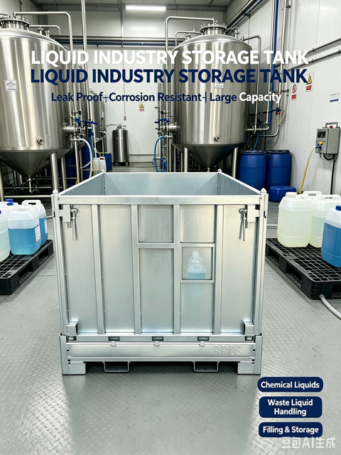 Hot Dip Galvanized RPCS Metal IBC Tank Leak Proof Industrial Liquid Storage Container for Chemical Waste Water Filling Transport