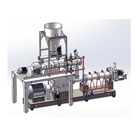 Nouvelle machine à granulés d'aliments à haute productivité, sûre et facile à utiliser, extrudeuse à double vis flottante avec stock disponible