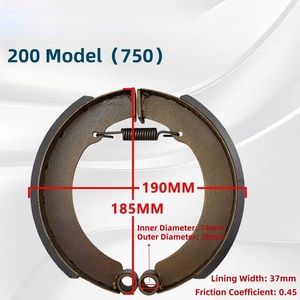 Accessoires de freinage pour tricycle, plaquettes de frein, garnitures de frein résistantes à l'usure pour modèles 180/200/220, sabots de frein épaissis - Product Image 5