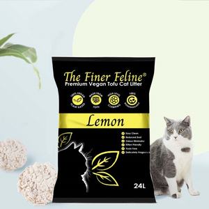 Litière écologique 24L au tofu parfumé à la lavande pour chat Amidon de maïs rincable sans poussière avec effet agglomérant biodégradable pour chatons - Product Image 1