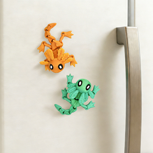 Vashine Salamandre géante imprimée en 3D en PLA, avec aimant de réfrigérateur, jouet animal flexible en cristal amusant pour enfants - Product Image 3