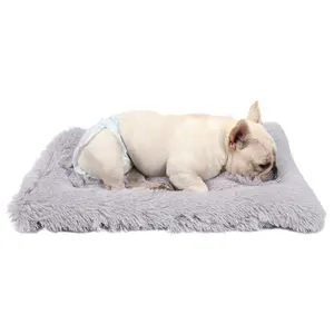 Peppy Buddies Washable Warm Dog Crate Bed Cushion Dog Crate Pad Long Hair Plush Pet Mattress For Dogs And Cats