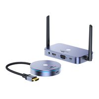 Sistema de Presentación Inalámbrico Mindpure 50M, Kit de Transmisor y Receptor HDMI Empresarial, Duplicación de Pantalla 4K para Sala de Conferencias