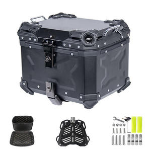 Boîte arrière de <span class=keywords><strong>moto</strong></span> en alliage d'aluminium à dégagement rapide 45L Top Case Full Black Tail Boxes <span class=keywords><strong>Valise</strong></span> de voyage Fit For All Motorbike - Product Image 1