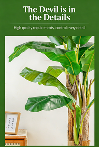 Plantes vertes artificielles - Grand <span class=keywords><strong>bananier</strong></span> <span class=keywords><strong>en</strong></span> <span class=keywords><strong>pot</strong></span> sur pied pour la décoration intérieure et extérieure, plante artificielle - <span class=keywords><strong>Bananier</strong></span> - Product Image 4
