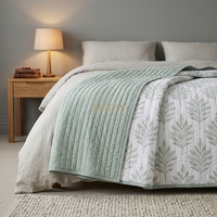 Ensemble de literie de luxe personnalisé en gros, 3 pièces, matelassé, léger, en polyester écologique, avec motif imprimé moderne
