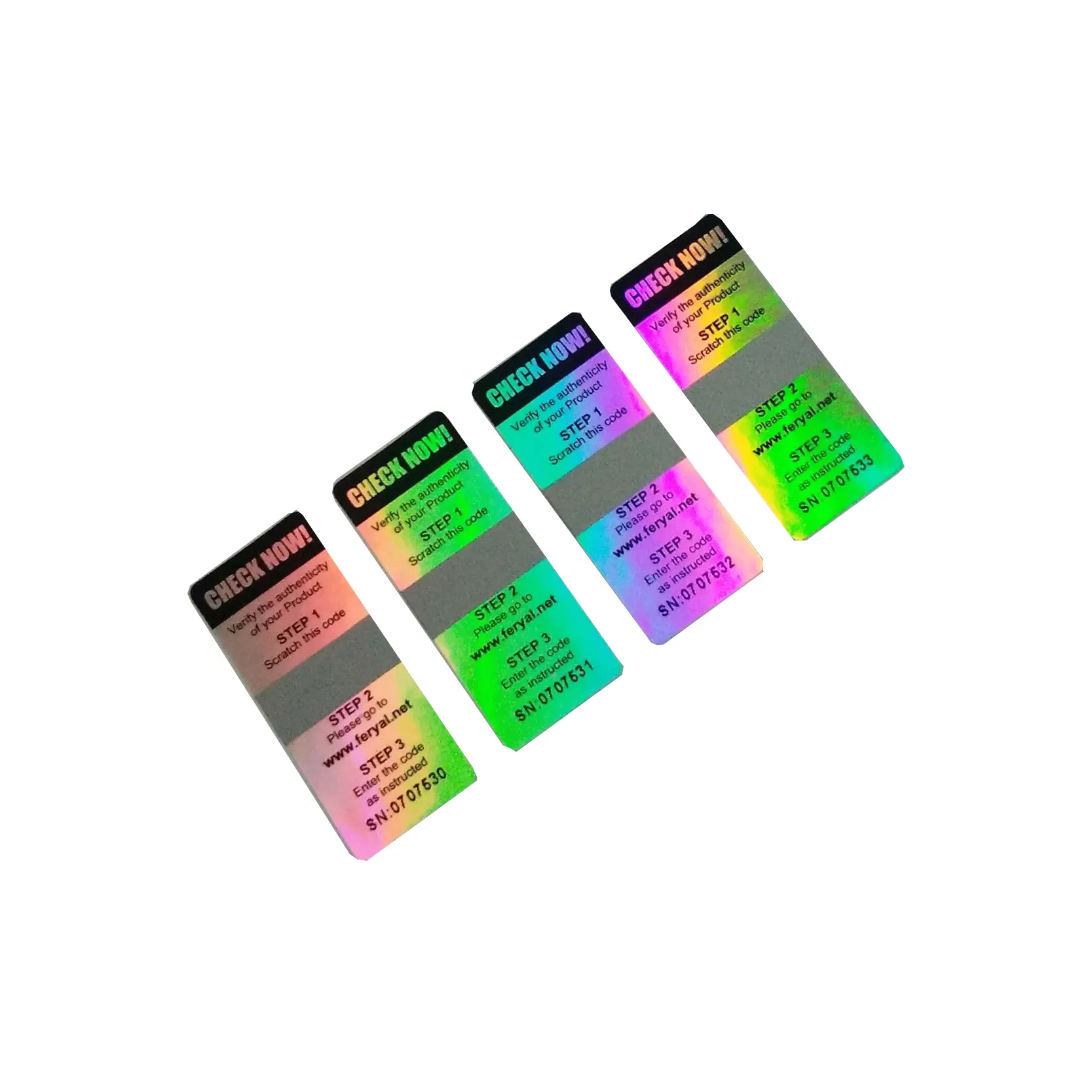Anti-contraffazione Ologramma Personalizzato Scratch Off Adesivo Della Carta di